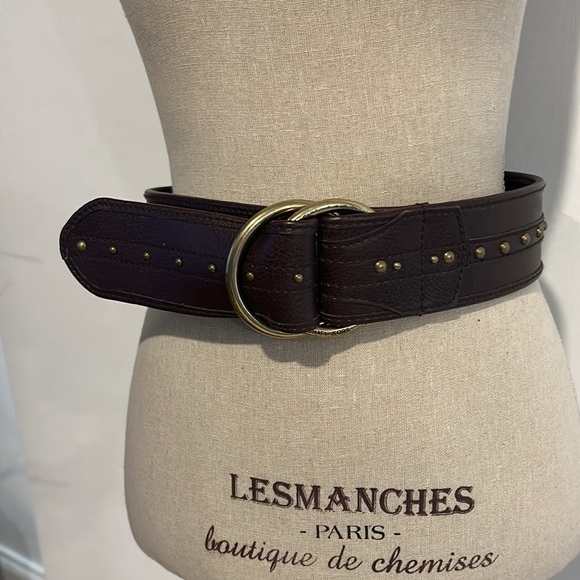 Michael Kors Wide Leather Belt - Picture 2 of 11